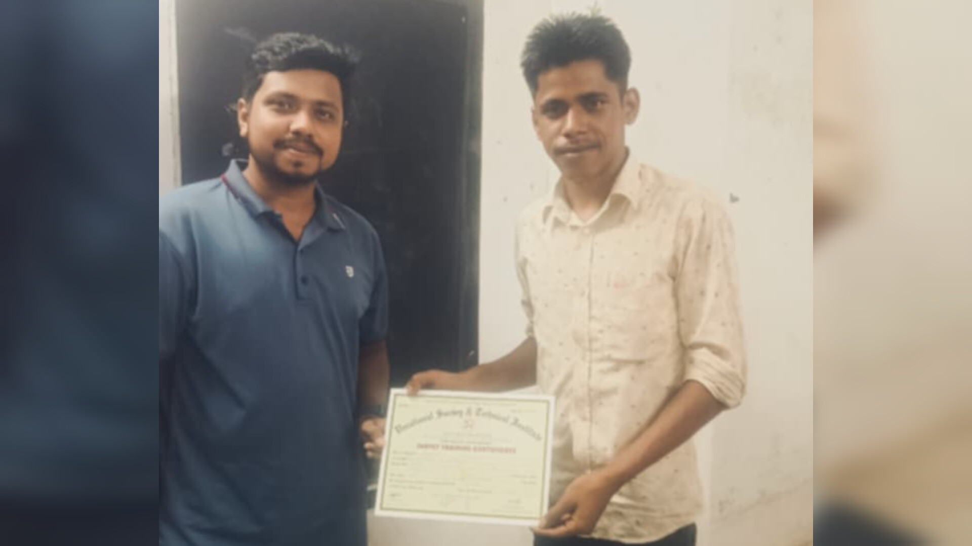 ভূমি মন্ত্রণালয়ের ভোকেশনাল সার্ভে সনদ পেলেন মো. মামুন হাসান সরকার